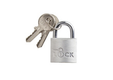 Hængelås m/to nøgler 30 mm aluminium